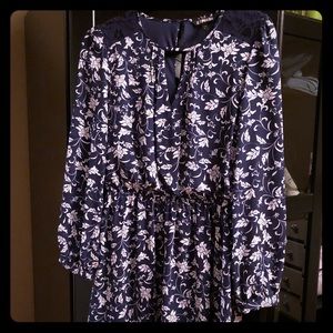 Navy and white dress